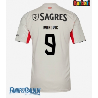 Benfica Franjo Ivanovic #9 Tricou Fotbal Replică 2025-26 Barbati Deplasare